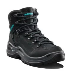 Lowa Renegade GTX MID Womens Hiking Boot - Asphalt/Turquoise -Outdoor Sport Store 320945 9368 renegade gtx mid ws 2022 isometric slate