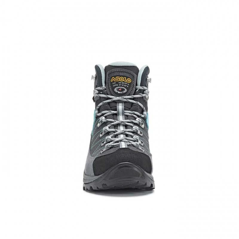 Asolo Finder GV Womens Hiking Boot - Grey/Gunmetal/Pool Side 4 Asolo Finder GV Womens Hiking Boot - Grey/Gunmetal/Pool Side - Image 2