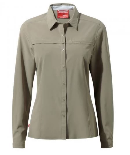 Craghoppers NosiLife Pro Womens Long Sleeve Shirt - Mushroom 3 Craghoppers NosiLife Pro Womens Long Sleeve Shirt - Mushroom