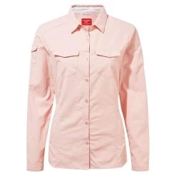 Craghoppers NosiLife Adventure II Womens Long Sleeve Shirt -Outdoor Sport Store Craghoppers NosiLife Adventure II Womens LS Shirt Pink Clay 1