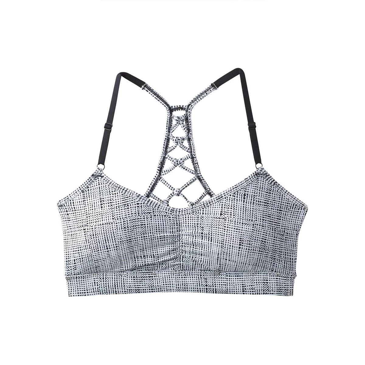 PrAna Elixir Womens Bra - White Print 3 PrAna Elixir Womens Bra - White Print