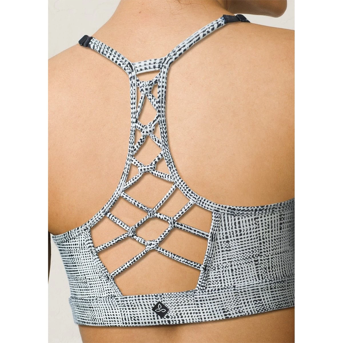 PrAna Elixir Womens Bra - White Print 4 PrAna Elixir Womens Bra - White Print - Image 2