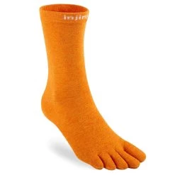 Injinji Liner 2.0 Lightweight Crew Hiking Socks - Flame