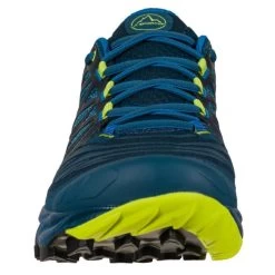 La Sportiva Akasha II Mens Trail Running Shoe - Storm Blue/Lime Punch -Outdoor Sport Store LaSportiva AkashaIIMens StormBlueLimePunch 01
