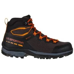 La Sportiva TX Hike Mid GTX Mens Hiking Shoe - Carbon/Saffron -Outdoor Sport Store LaSportiva TXHikeMidGTX Mens Carbon Saffron 4 279782