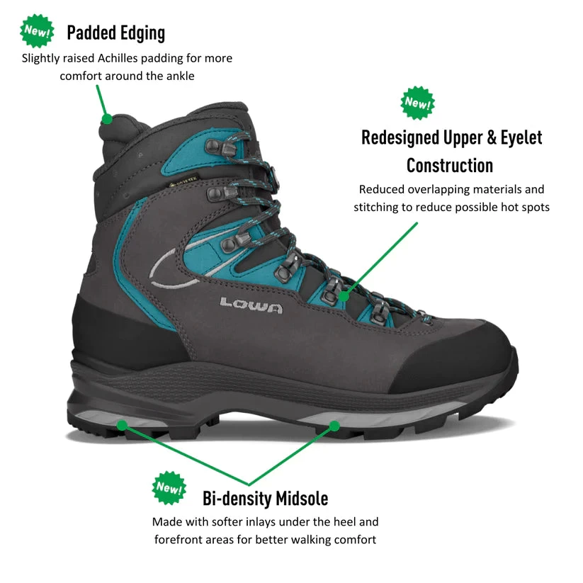 Lowa Mauria EVO GTX WXL Womens Hiking Boot - Anthracite/Turquoise 4 Lowa Mauria EVO GTX WXL Womens Hiking Boot - Anthracite/Turquoise - Image 2