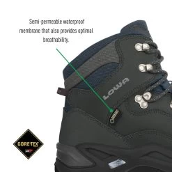 Lowa Renegade GTX MID Wide Mens Hiking Boot - Dark Grey -Outdoor Sport Store Lowa RenegadeGTXMidWideMens 02
