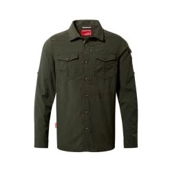 Craghoppers NosiLife Adventure II Mens Long Sleeve Shirt - Dark Khaki