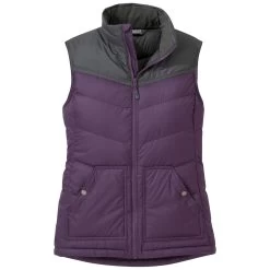 Outdoor Research Transcendent Womens Down Vest - Plum/Storm