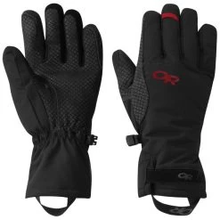 Outdoor Research Ouray Womens Ice Gloves - Black/Tomato