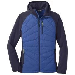 Outdoor Research Refuge Hybrid Womens Insulated Hooded Jacket -Outdoor Sport Store Outdoor Research Refuge Hybrid Womens Hooded Jacket Lapis Naval Blue 380025