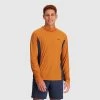 Outdoor Research Echo Mens Long Sleeve Hooded Top -Outdoor Sport Store Outdoor Research Mens Echo Hoodie Marmalade Blue 02