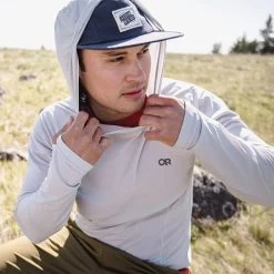 Outdoor Research Echo Mens Long Sleeve Hooded Top -Outdoor Sport Store OutdoorResearch EchoHoodieMens Pebble 02