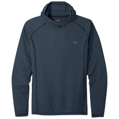 Outdoor Research Echo Mens Long Sleeve Hooded Top -Outdoor Sport Store OutdoorResearch EchoMensHoodedTop NavalBlue 01 436697