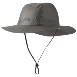 Outdoor Research Helium Rain Full Brim Hat -Outdoor Sport Store OutdoorResearch HeliumFUllBrimRainHat Pewter 01 655405