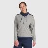 Outdoor Research Trail Mix Womens Hooded Pullover Top 2 Outdoor Research Trail Mix Womens Hooded Pullover Top -Outdoor Sport Store OutdoorResearch TrailMixWomensHoodedPullover Ash NavalBlue 01 258171