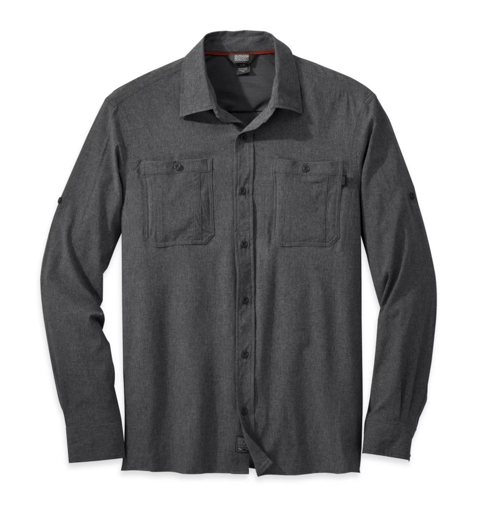 Outdoor Research Wayward Mens Long Sleeve - Charcoal 4 Outdoor Research Wayward Mens Long Sleeve - Charcoal - Image 2