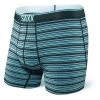 SAXX Quest Quick Dry Mesh Boxer Fly Brief - Black Daybreaker Stripe -Outdoor Sport Store SAXX Quest Mens Boxer Brief Fly Black Daybreaker Stripe