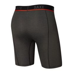 SAXX Kinetic HD Light-Compression Mesh Long Leg Brief -Outdoor Sport Store SAXX Kinetic HD Long Leg Grey Stripe 02