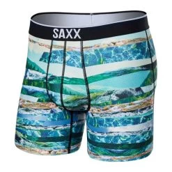 SAXX Volt Breathable Mesh Boxer Brief -Outdoor Sport Store SAXX Volt Breathable Mesh Boxer Brief River Stripe