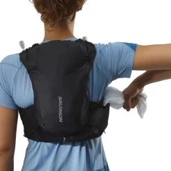 Salomon Adv Skin 12L Womens Set Running Vest With Flask - Black/Ebony -Outdoor Sport Store Salomon Adv Skin 12 WomensRunningVest Black 07