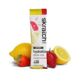 Skratch Labs Sport Hydration Drink Mix - Single -Outdoor Sport Store Skatch Labs Sport Hydration Drink Mix Single Strawberry Lemonade 01