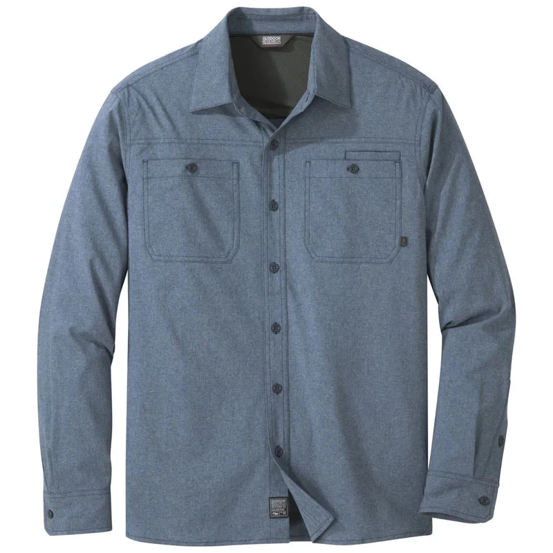 Outdoor Research Wayward Mens Long Sleeve - Steel Blue 3 Outdoor Research Wayward Mens Long Sleeve - Steel Blue