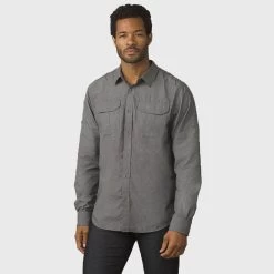 PrAna Citadel Mens Long Sleeve Shirt - Gravel