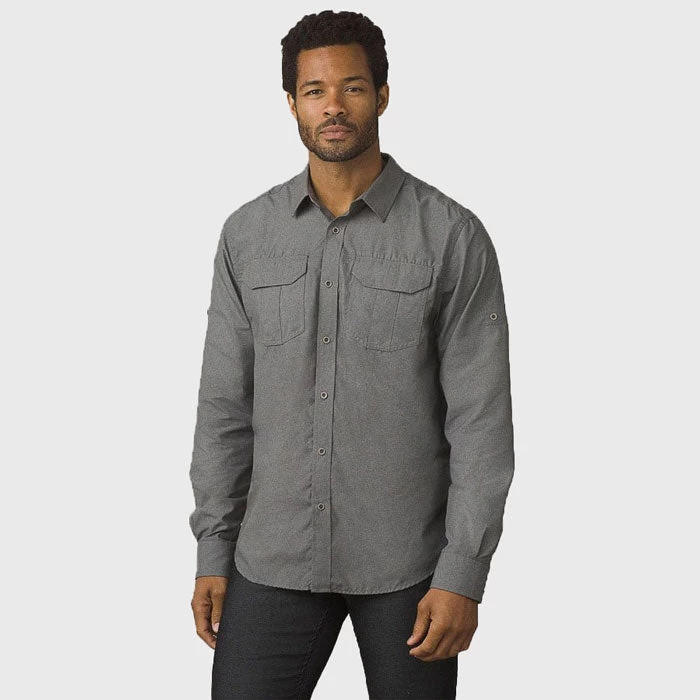 PrAna Citadel Mens Long Sleeve Shirt - Gravel 3 PrAna Citadel Mens Long Sleeve Shirt - Gravel